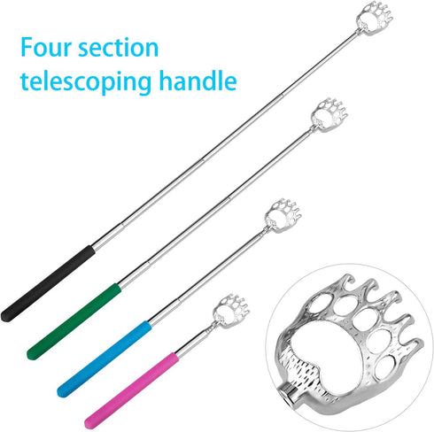 Awpeye Bear Claw Back Scratcher Extendable, Metal Portable Telescopic Backscratchers with Rubber Handled 8 Pack, Backscratcher for Men and Women...