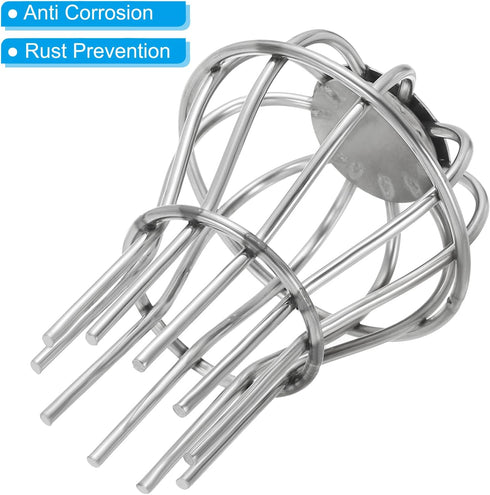 PATIKIL Gutter Guard, 304 Stainless Steel Down Pipe Strainer, Anti-Blocking Line Cap Drain Cover Downspout Protector for Blockage Leaves Debris, 2...
