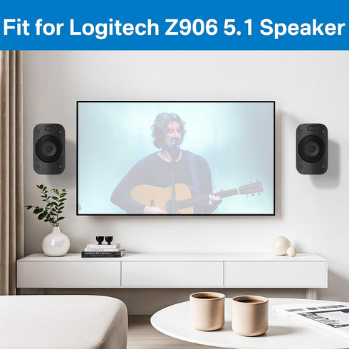 Speaker Mount for Logitech Z906 Speaker Wall Mount Tilt & Swivel Adjustable Ceiling Mount for Logetich Z906 Satellite Speaker Mounting Bracket, Si...