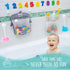 Comfylife Baby Bath Toy Organizer - Shark +36 Bath Letters & Numbers +Extra Bath Toy Storage Net & 10 Strong Hooks, Great Bath Net for Kids, Cute ...