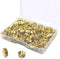 200Pcs Rondelle Spacer Beads Bright Silver Crystal Rondelle Spacer Beads for Jewelry Making (8mm Gold Plated)...