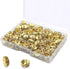 200Pcs Rondelle Spacer Beads Bright Silver Crystal Rondelle Spacer Beads for Jewelry Making (8mm Gold Plated)...