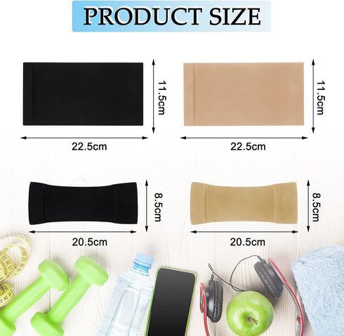 4 Pairs Slimming Arm Shaper and Thigh Slimmers Set, Elastic Compression Arm Shapers Upper Arm Sleeve Slimming Thigh Sleeves Thigh Wraps Slim for W...