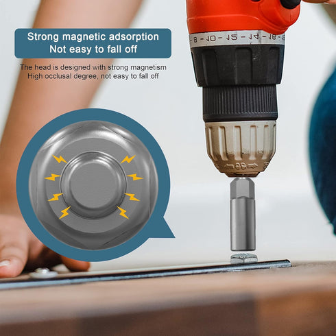 3 Pack 1/4" hex Shank nut Driver Power Wing nut Drill bit Socket Tool Drive kit, Slotted Wing nut Drill Sleeve Wrench Wrench kit, Panel nut Screw ...