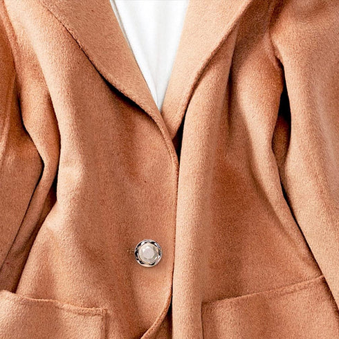 20 pcs Cream Glitter Powder Beveled Cut Resin Cover with Sewing Shank Coat Buttons -25mm -1"...