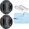 PATIKIL Camera Lens Cap, 2 Pack Center Pinch Front Lens Cover with Cap String/Microfiber Cloth for 40.5mm Thread Universal DSLR Lenses for Nikon, ...