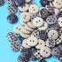 200Pcs Black & White Plaid Wooden Buttons Versatile 1.5 cm Sew-On Accessories for DIY Fashion & Crafts...