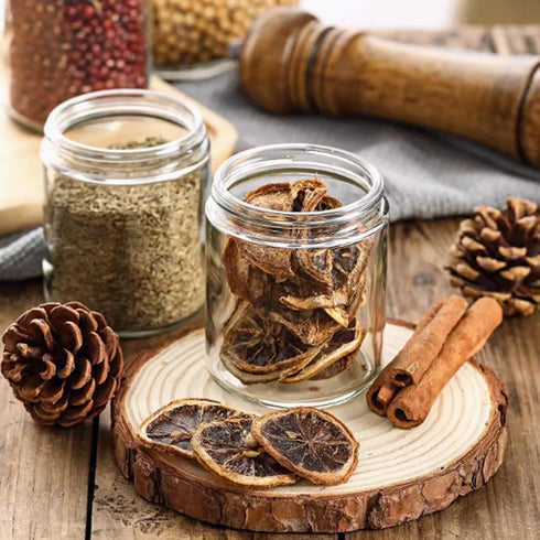 6 Pack 16 oz Glass Jars With Lids, Glass Kitchen Canisters Cabinet, Pantry Organization, Food Storage Jars for Flour, Sugar, Coffee, Candy, Snacks...