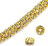 200Pcs Rondelle Spacer Beads Bright Silver Crystal Rondelle Spacer Beads for Jewelry Making (8mm Gold Plated)...