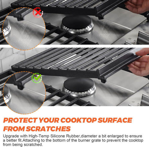 20Pcs WB2K101 Rubber Feet Range Burner Rubber Grate Feet fit for GE Kenmore Range Burner Cooktop Grate, 3/16" Hole Gas Stove Top Grate Feet Replac...