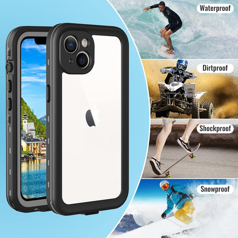 Waterproof iPhone 13 Case - Full Protection iPhone 13 Waterproof Phone case 6.1 Inch Shockproof Dustproof with Built in Screen Protector and Lanya...