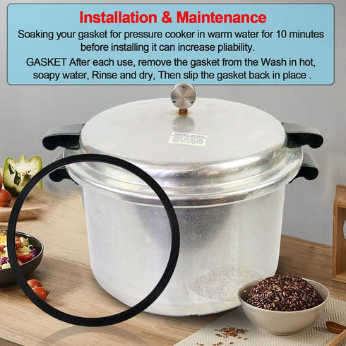 Replacement Mirro Pressure Cooker Gasket S-9882 For Mirro 12qt/16qt/22qt model M-0512 / M-0522 / M-0312 / M-0406 / M-0416 / M-0526 / M-0622 Pressu...