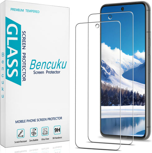 by HPTech (2 Pack) Designed for Google Pixel 8 Tempered Glass Screen Protector, Support Fingerprint Reader, Anti Scratch, Bubble Free......