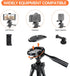 Camera Mount Phone Tripod Stand: 51-Inch 130cm Lightweight Travel Tripod for iPhone with Remote & Phone Holder & GoPro Adapter Compatible with iPh...