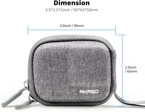 AKASO Protective mini Carrying Case for GoPro Hero12/11/10/ 9 EK7000/Brave 4/Brave 7 LE/Brave 7/DJI/Apexcam Action Camera...