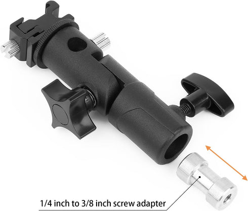 2Pack Anwenk Camera Flash Speedlite Mount Swivel Light Stand Bracket with Umbrella Reflector Holder for Camera DSLR Nikon Canon Pentax Olympus and...