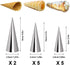 26 PCS Cannoli Tubes, Woohome Stainless Steel Cannoli Forms Cream Horn Molds, Croissant Mold Baking Moulds Tubes for Danish Pastry Cream Roll Mold...