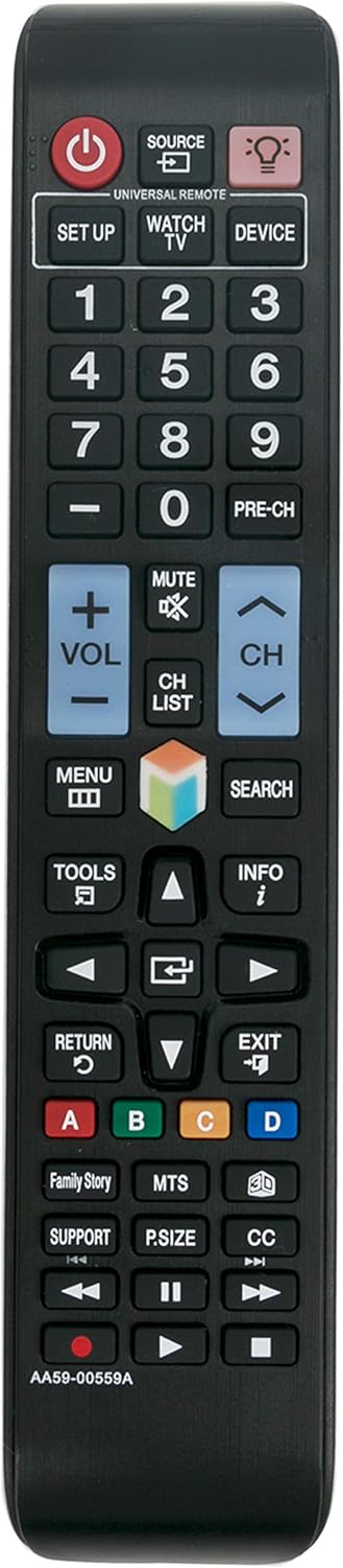 New Replaced Remote fit for Samsung 3D TV UNES6500 PN60E550 PN60E6500 PN64E550 PN60E630 UN40ES6580 UN46ES6580 UN55ES7100 UN32EH5300 UN40EH5300 UN4...