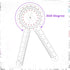 12 Inch Goniometer Transparent Orthopedic Angle Ruler Plastic Goniometer 360 Degree for Body Measuring Tape Goniometer Protractor Ruler (6 Pieces)...