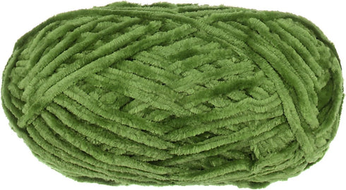 1 Skein Velvet Yarn Chenille Yarn 100g/3.5oz 87 Yards Total Length 6# Super Bulky Polyester Soft Blanket Yarn for Knitting Bag Scarf, Olive Green....