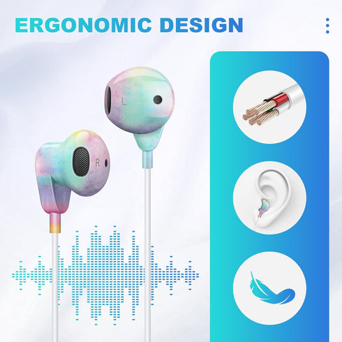 Earbuds Wired for iPhone, Comfortable in-Ear Earphones,Connector Headphones Built-in Microphone & Volume Control,Compatible with iPhone14 13/12/11...