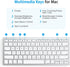 OMOTON Bluetooth Keyboard for Mac, Compact Wireless Keyboard Compatible with MacBook Pro/Air, iMac, iMac Pro, Mac Mini, Mac Pro Laptop and PC (Sil...