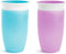 Munchkin Sippy Cups for Toddlers 1-3, Spill Proof Miracle 360 Cup, 10 Ounce, 2 Pack, Blue/Purple...