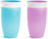 Munchkin Sippy Cups for Toddlers 1-3, Spill Proof Miracle 360 Cup, 10 Ounce, 2 Pack, Blue/Purple...