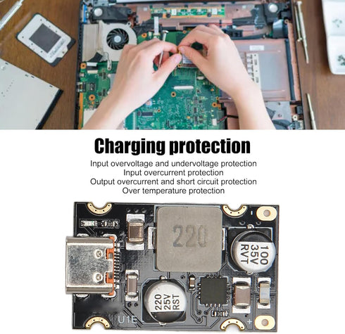 Tangxi PD65W Fast Charging Module, 5V3A 9V3A 12V3A 20V3.25A to USB C PD3.1 QC3.0 Charging Circuit Board for Phone Fast Charging...