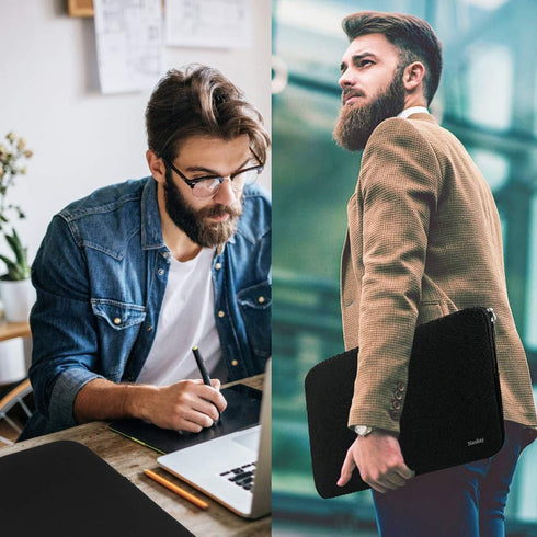 Naukay Laptop Sleeve Case, 15.6 Inch,Resistant Neoprene Notebook Computer Pocket Case/Tablet Briefcase Carrying Bag Compatible Asus/Dell/Fujitsu/H...