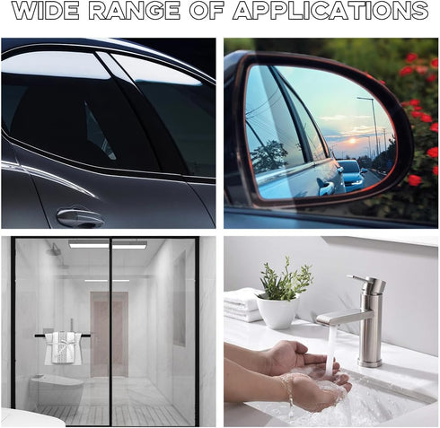 Small Silicone Car Window Squeegee, Mini Auto Windshield Water Blade Scraper Tool, All-Purpose Window Tint Squeegee Wiper for Mirror Home Cleaning...