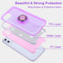 Wisdompro Glitter Case for iPhone 11, with Ring Holder Kickstand for Women Girls - Purple...