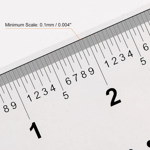 Film Flexible Ruler 4 Inch 0.1mm Scale PET Plastic Covered Folding Straight Ruler Calibration Soft Ruler Measuring Tool for Factory, Transparent...