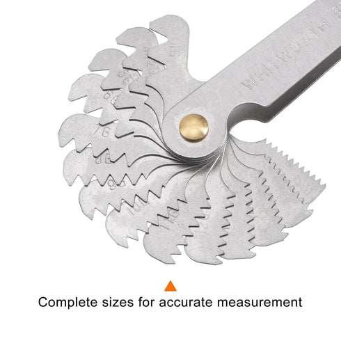 British Whitworth 4G-62G Screw Thread Pitch Gauge Tool Pitch Cutting Gauge Caliper Gauges Measuring Tool for Industrial Measurement...