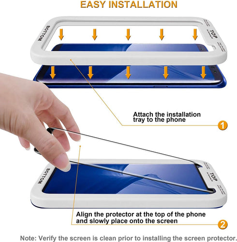 Supershieldz (2 Pack) Designed for Samsung Galaxy S8 Tempered Glass Screen Protector with (Easy Installation Tray) 0.33mm, Anti Scratch, Bubble Fr...