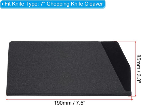PATIKIL ABS Knife Cover Sleeves for 7" Chopping Knife Cleaver, Knives Edge Guard Blade Protector Universal Knife Sheath for Home Kitchen, Black...