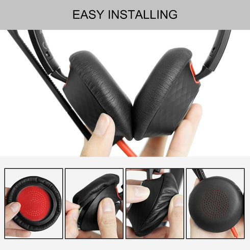Ear Pads Cover for Plantronics Voyager Focus 1/2 UC, GVOEARS Replacement Cushion Cover Compatible with Poly Voyager Focus UC, Voyager 4210/4220, V...