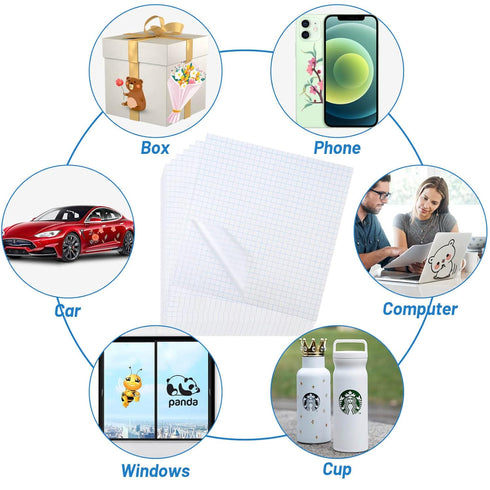 Clear Selizo 25 Pack Contact Paper Decal Low Tack Vinyl Ease Paper Transfer Tape for Cricut Vinyl Craft...