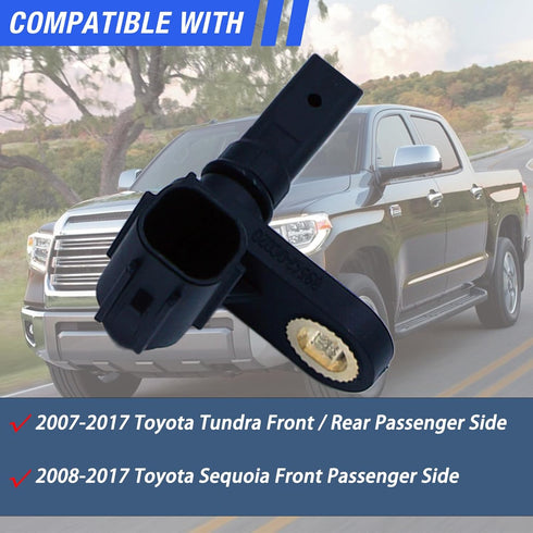 ABS Wheel Speed Sensor Front Rear Right Compatible with 2007-2017 Toyota Tundra 2008-2017 Sequoia Passenger Side ABS Sensor # 89542-0C020 ALS1790...