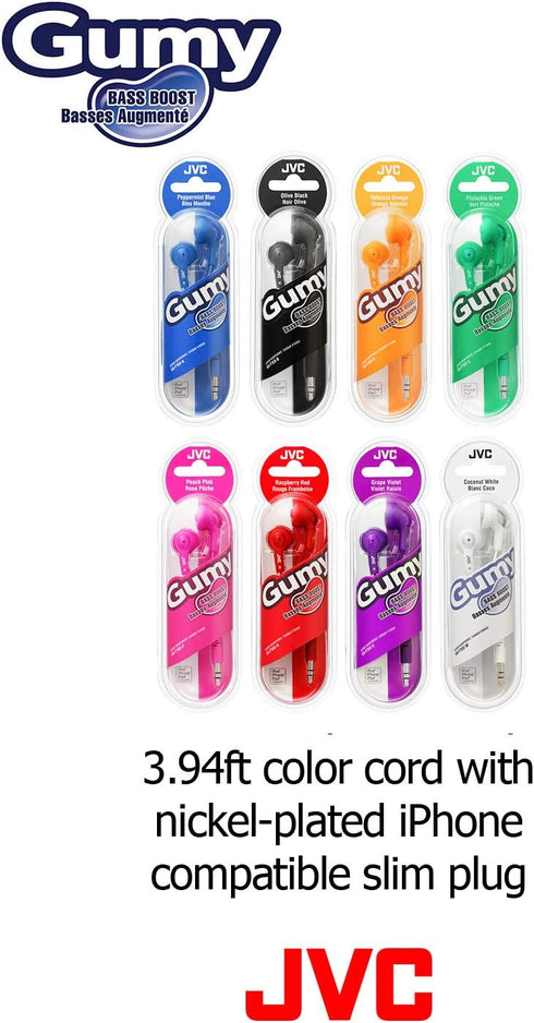 JVC HAF160V Gumy Ear Bud Headphone Violet...