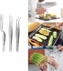 Cridoz 6 Pcs Stainless Steel Kitchen Cooking Tweezers Precision Tongs Drawing Spoons Offset Spatula for Food Culinary Plating Decorating...