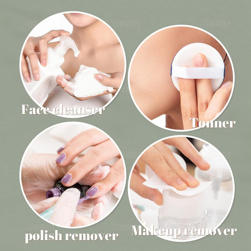 AUEAR, Push Down Dispenser Pump Methanol Container Square Plastic Liquid Press Bottles (White+Blue+Pink, 3-Pack, 120 ml)...