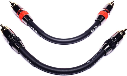 CESS-163-4i Low Noise 12 Gauge Premium RCA Audio Line Patch Cable (4 Inches)...