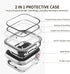 2 in 1 Waterproof Bling Case Compatible for Apple Watch 44mm Screen Protector SE Series 6/5/4, Women Glitter Diamond Rhinestone Bumper Face Cover ...
