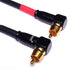 CESS-137-1f Right Angle RCA Preamp Jumpers Male to Male Patch Cable, 2 Pack (1 Foot)...