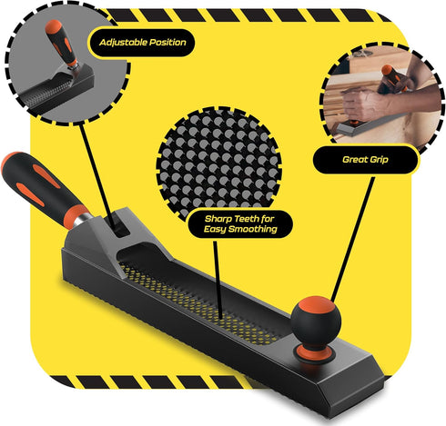 SCRUBIT Smoothing Surform Plane, Wood Shaver Tool - Adjustable Hand Planer for Woodworking and Drywall Rasp -10 x 1.5 in. Jack and Block Plane...