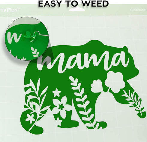 HTVRONT Green Permanent Vinyl - 12 Pack Vinyl for Cutting Machine - 10 Sheets 12" x 12"& 2 Transfer Tape Sheets for Party Decoration, Sticker, Cra...