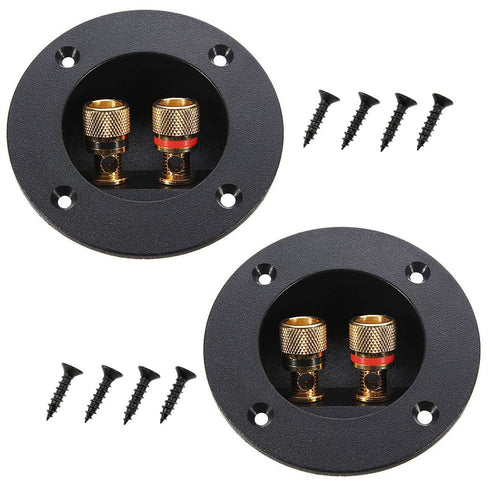 Loudspeaker Junction Box 4 inch Round 2-Way Speaker Wiring Cup for car/DIY Home Stereo Kits(2pieces...
