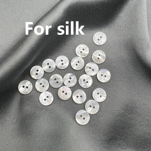 20 Pieces Genuine White Mother of Pearl Buttons for Shirts Dresses Polo DIY Craft (Diameter 11.5MM) MOP 2 Holes Buttons...
