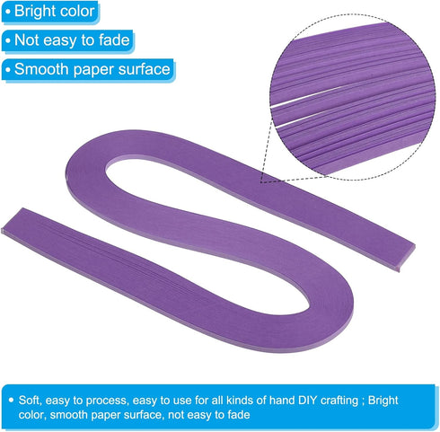 PATIKIL Quilling Strips Paper 120pcs 1/8"(3mm) 54cm Origami Paper Quilling Strip for Art DIY Hand Craft Christmas Dark Purple...